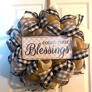 Homemade Count Your Blessings Wreath